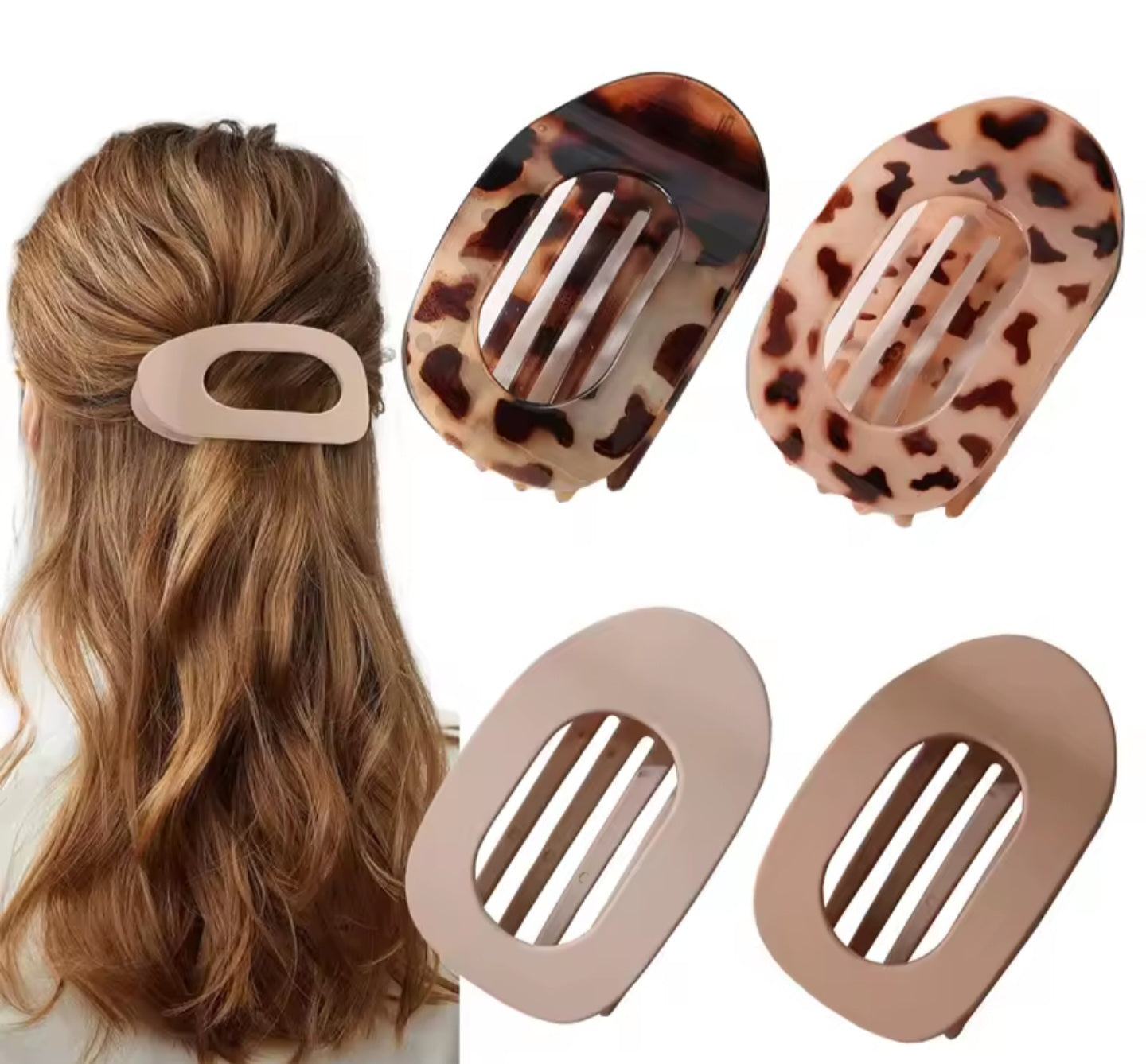 Flat Hair Clips - Highest Quality Acrylic Barrettes for Style And Comfort